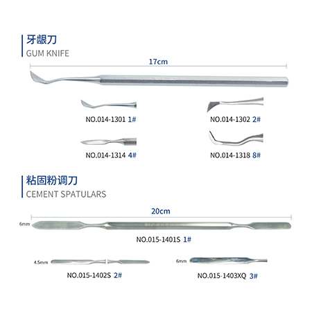 Gum knife & Cement spatulars, Dental Instrument